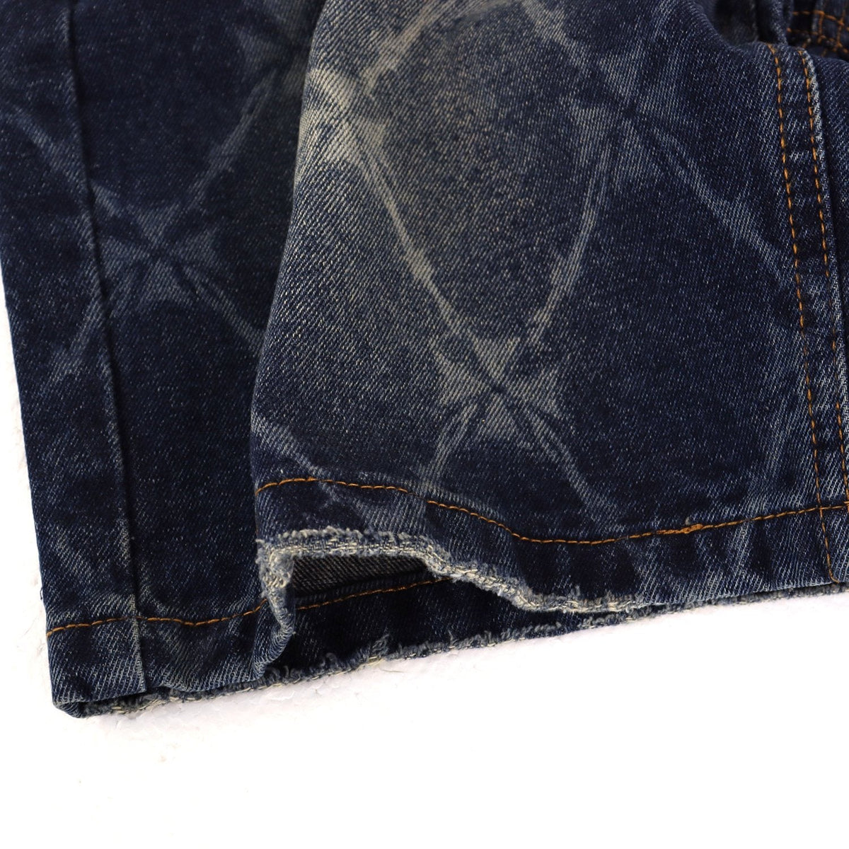 VALLEY Distressed Drawstring Shorts — fabric_closeup